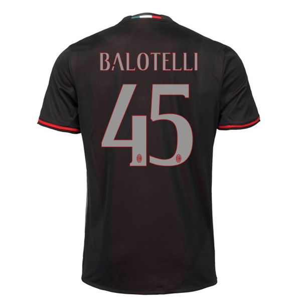 AC Milan Home 2016-17 BALOTELLI 45 Soccer Jersey Shirt